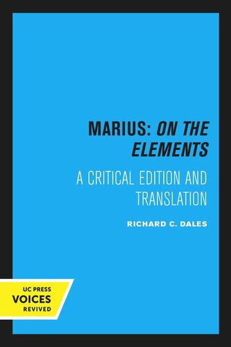 Marius: On The Elements