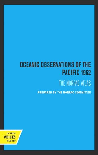 Oceanic Observations of the Pacific: 1952