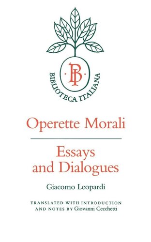 Operette Morali: Essays and Dialogues