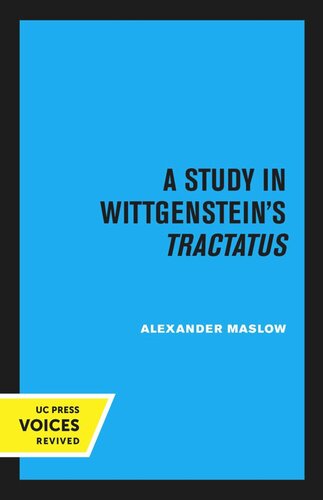 A Study in Wittgenstein’s Tractatus