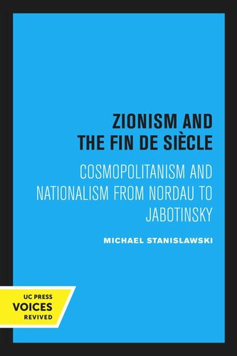 Zionism and the Fin de Siècle