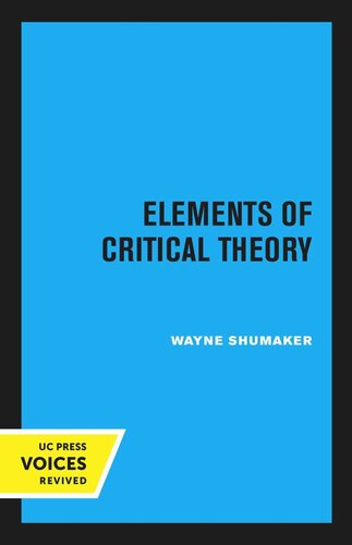 Elements of Critical Theory