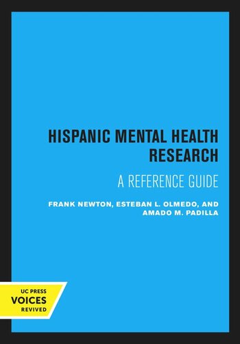 Hispanic Mental Health Research: A Reference Guide