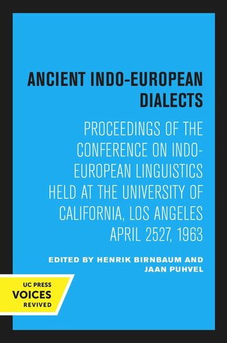 Ancient Indo-European Dialects