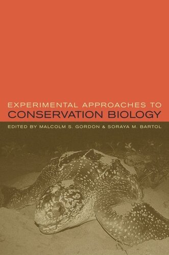 Experimental Approaches to Conservation Biology
