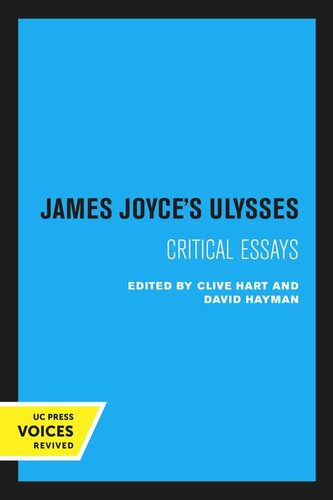 James Joyce’s Ulysses: Critical Essays