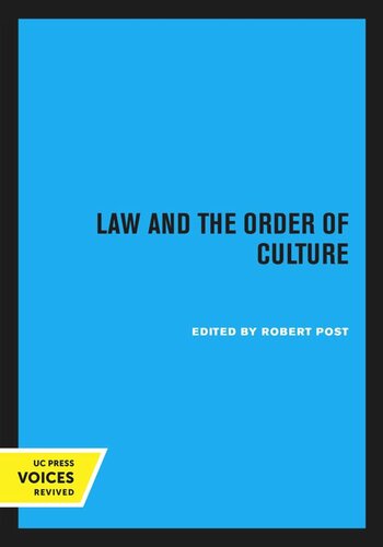 Law and the Order of Culture