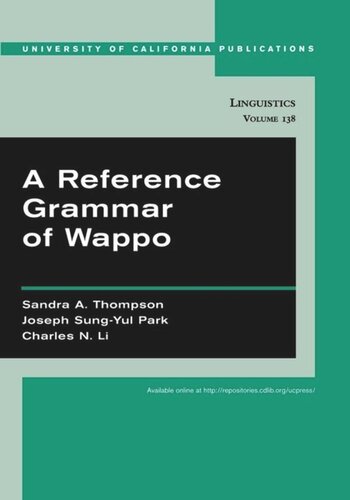 A Reference Grammar of Wappo