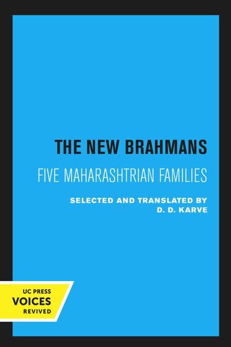 The New Brahmans: Five Maharashtrian Families