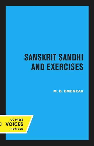 Sanskrit Sandhi and Exercises