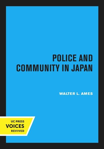 Police and Community in Japan