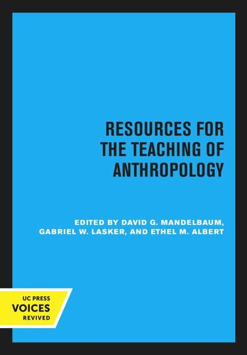 Resources for the Teaching of Anthropology
