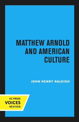 Matthew Arnold and American Culture