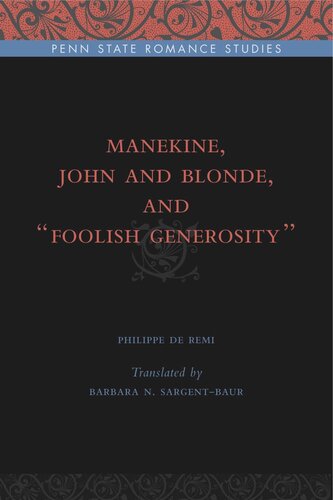 Manekine, John and Blonde, and “Foolish Generosity”