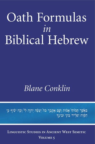 Oath Formulas in Biblical Hebrew