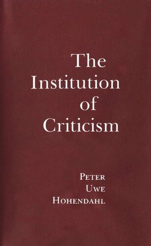The Institution of Criticism