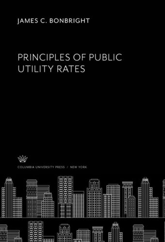 Principles of Public Utility Rates