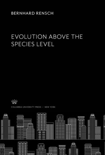 Evolution Above the Species Level
