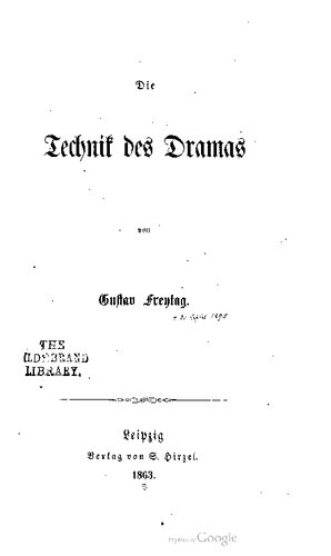 Die Technik des Dramas