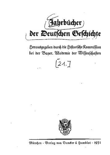 Jahrbücher des Deutschen Reichs unter König Albrecht I. von Habsburg