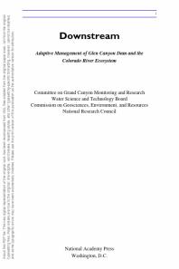 Downstream: Adaptive Management of Glen Canyon Dam and the Colorado River Ecosystem