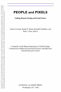 People and Pixels: Linking Remote Sensing and Social Science