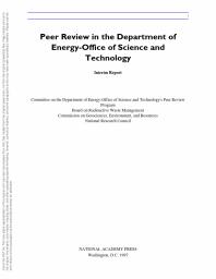 Peer Review in the Department of Energy-Office of Science and Technology: Interim Report