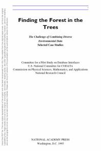 Finding the Forest in the Trees: The Challenge of Combining Diverse Environmental Data