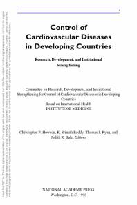 Control of Cardiovascular Diseases in Developing Countries: Research, Development, and Institutional Strengthening