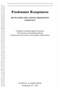 Freshwater Ecosystems: Revitalizing Educational Programs in Limnology