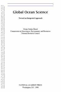 Global Ocean Science: Toward an Integrated Approach
