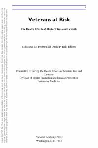 Veterans at Risk: The Health Effects of Mustard Gas and Lewisite