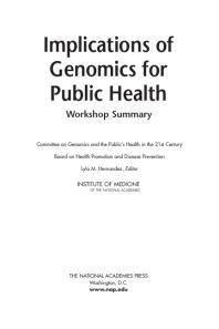 Implications of Genomics for Public Health: Workshop Summary