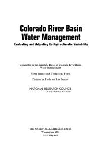 Colorado River Basin Water Management: Evaluating and Adjusting to Hydroclimatic Variability