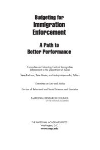 Budgeting for Immigration Enforcement: A Path to Better Performance