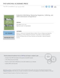 Subjective Well-Being: Measuring Happiness, Suffering, and Other Dimensions of Experience