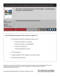 The Future of Advanced Nuclear Technologies: Interdisciplinary Research Team Summaries