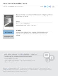 Beyond Myalgic Encephalomyelitis/Chronic Fatigue Syndrome: Redefining an Illness