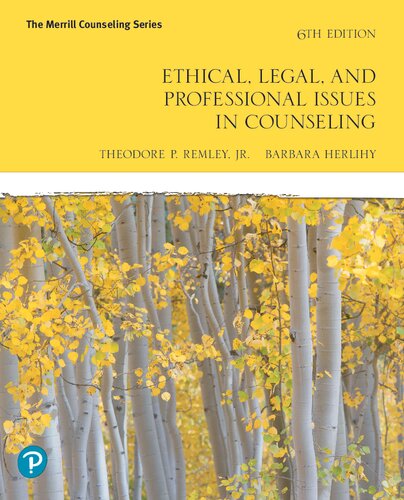 ETHICAL, LEGAL, AND PROFESSIONAL ISSUES IN COUNSELING