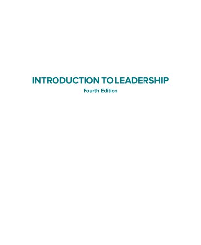 Introduction to Leadership: Concepts and Practice