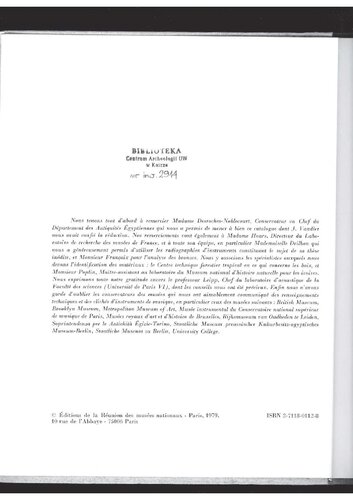 Catalogue des instruments de musique égyptiens