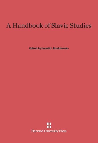 A Handbook of Slavic Studies