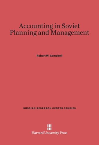 Accounting in Soviet Planning and Management