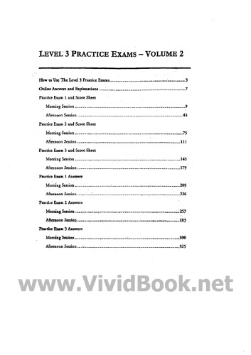 Practice Exams for the 2010 CFA Exam