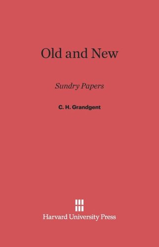 Old and New: Sundry Papers