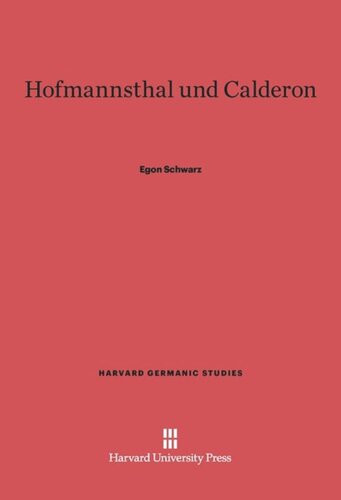 Hofmannsthal and Calderon