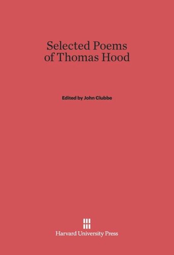 Selected Poems of Thomas Hood