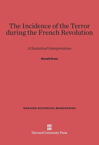 Incidence of the Terror during the French Revolution: A Statistical Interpretation