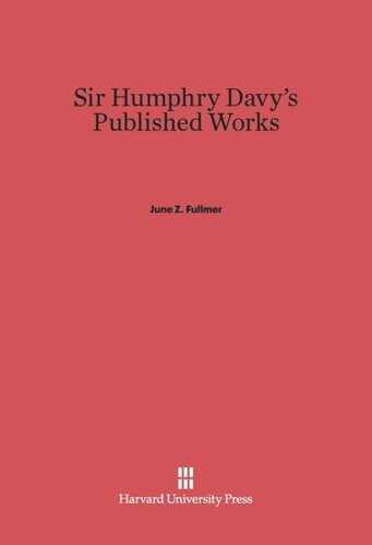 Sir Humphry Davy's Published Works