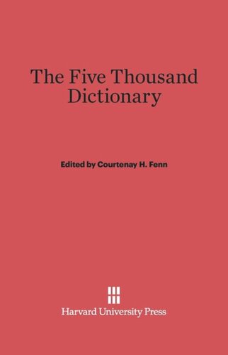 The Five Thousand Dictionary: A Chinese-English Pocket Dictionary and Index to the Character Cards of the College of Chinese Studies, California College in China, Rev. American ed., based on the fifth Peking ed